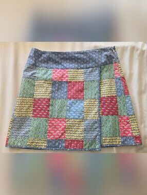 Vineyard Vines Patchwork Print Cotton Skirt